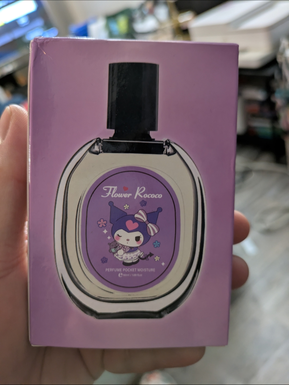 Source Unknown Flower Rococo Pocket Perfume Moisture - Purple Pink
